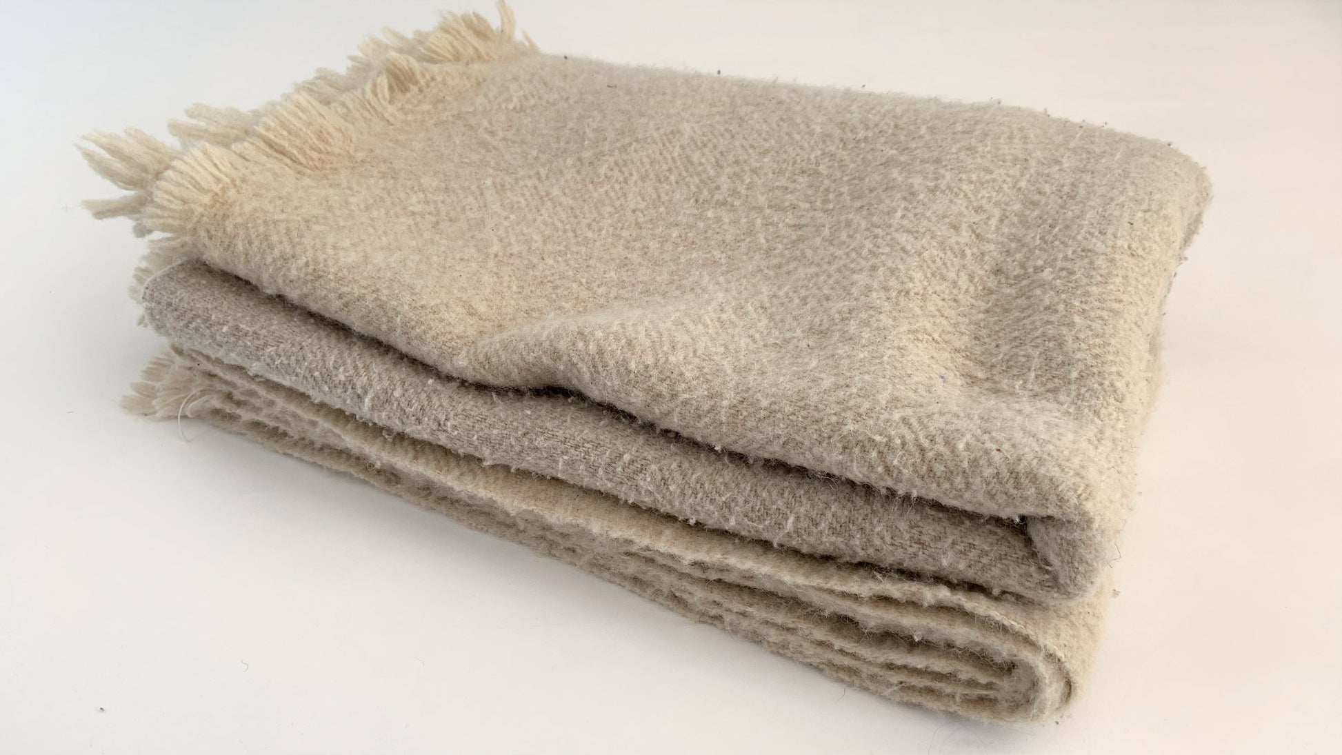 Wool Throw Blanket Folded